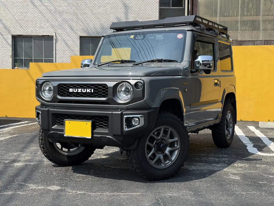 買取事例：ジムニー XC（ミディアムグレー）リフトアップ・ルーフキャリアカスタム車